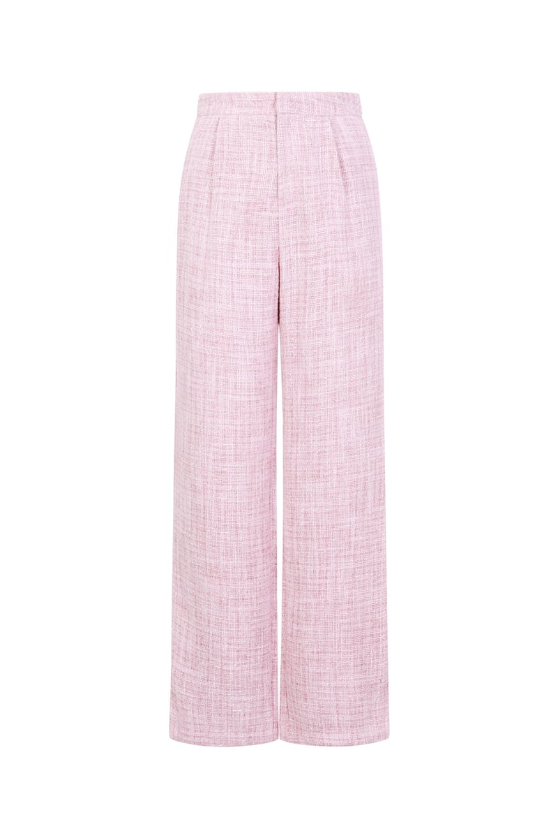 Polyester fiber (polyester) Straight pants Checkered Elegant Fall/Winter  Clothes